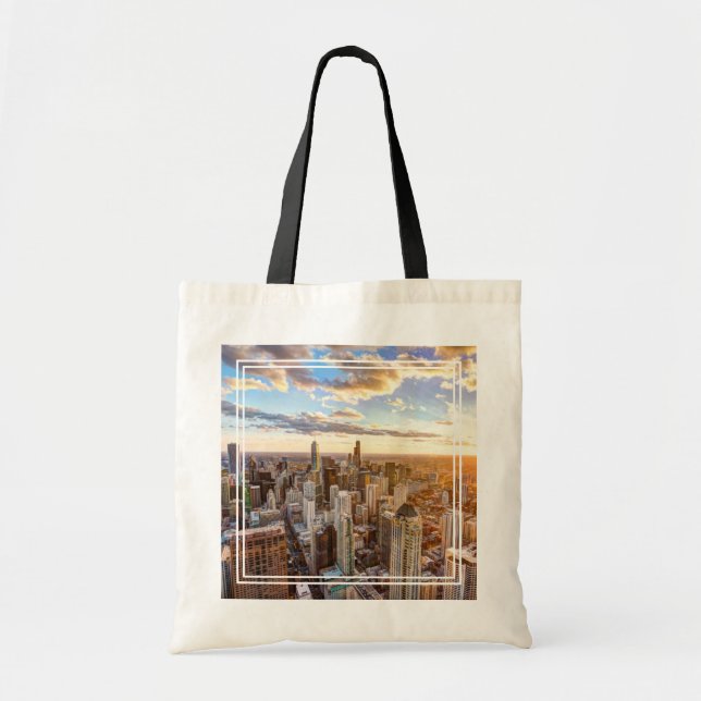 Sunset Over Chicago Tote Bag (Front)