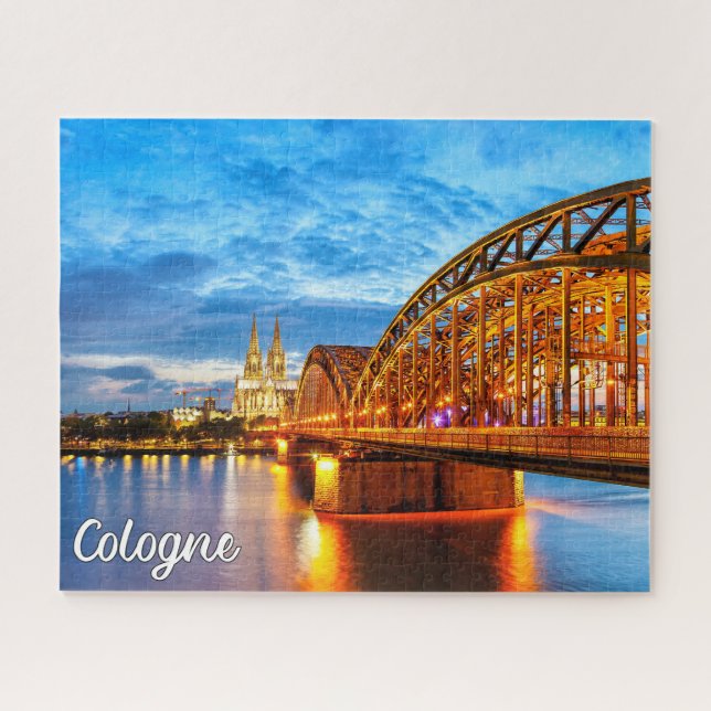 Sunset Over Cologne, Germany Jigsaw Puzzle (Horizontal)