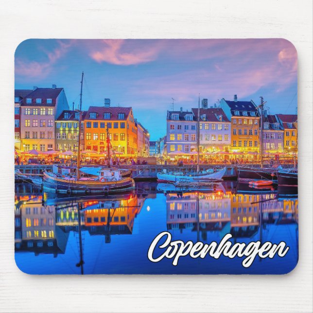 Sunset Over Copenhagen, Denmark Mouse Mat (Front)