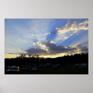 Sunset Over Deerlick Astronomy Village Poster