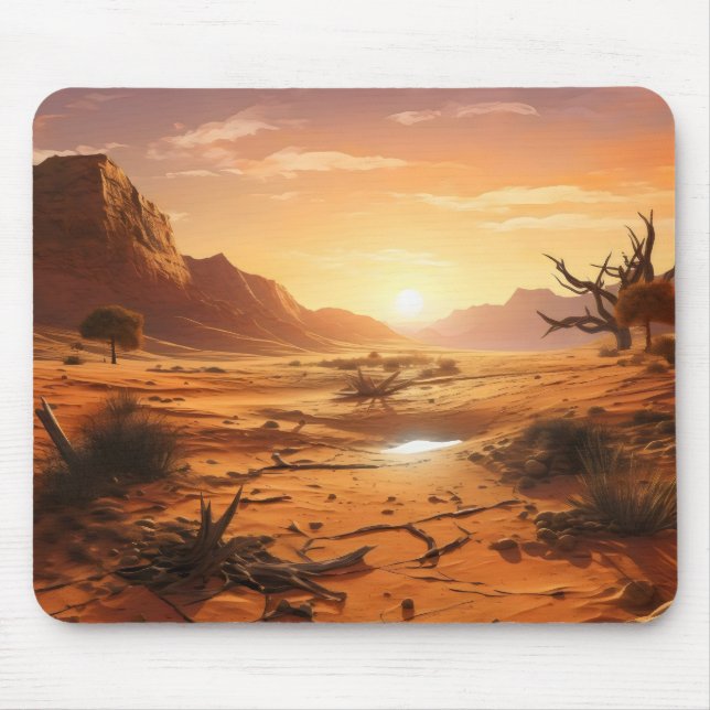 Sunset over Desert Mouse Mat (Front)
