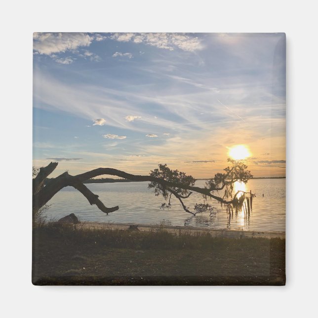 Sunset Over East Bay Magnet (Front)