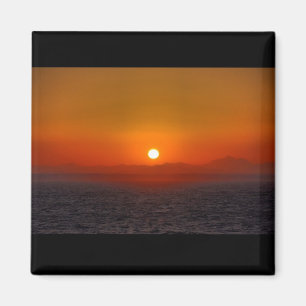 Sunset over Egyptian mountains Magnet