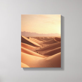 Sunset Over Endless Dunes Canvas Print