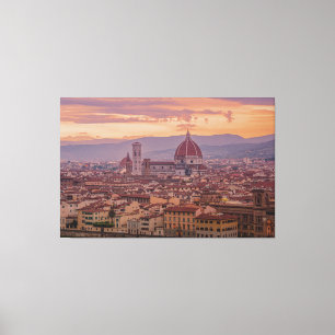 Sunset over Florence, Italy Canvas Print