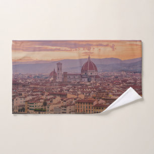 Sunset over Florence, Italy Hand Towel