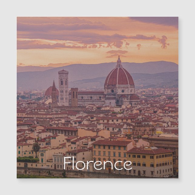 Sunset over Florence, Italy Magnet (Front)