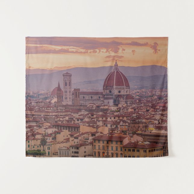 Sunset over Florence, Italy Tapestry (Front (Horizontal))