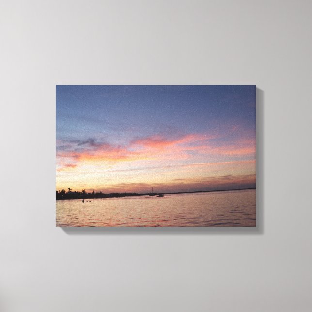 Sunset over Florida Bay, Key Largo FL Canvas Print (Front)