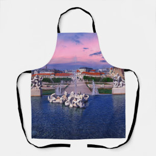 Sunset over fountain in Vienna Apron