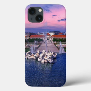Sunset over fountain in Vienna iPhone 13 Case