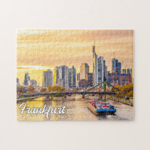 Sunset Over Frankfurt, Germany Jigsaw Puzzle