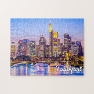Sunset Over Frankfurt, Germany Jigsaw Puzzle