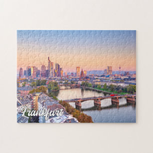 Sunset Over Frankfurt, Germany Jigsaw Puzzle