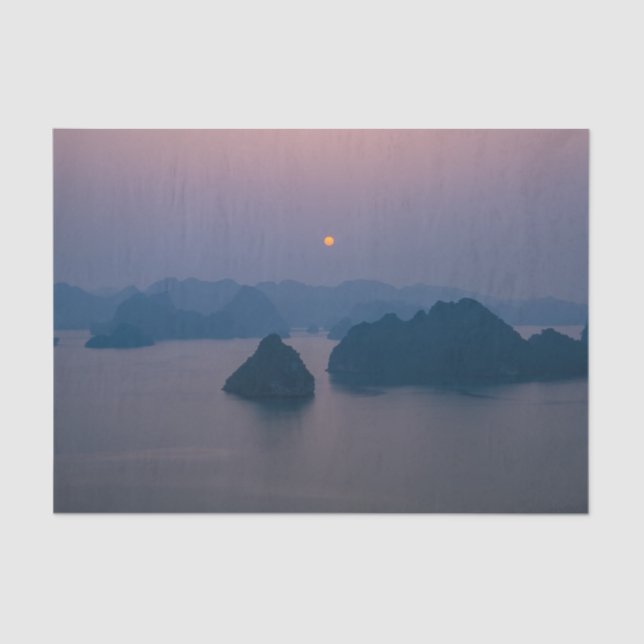 Sunset over Halong Bay - Vietnam, Asia Tissue Paper (Front)