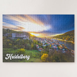 Sunset Over Heidelberg, Germany Jigsaw Puzzle