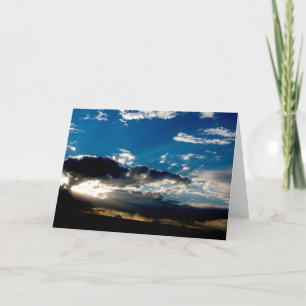 Sunset over highway card