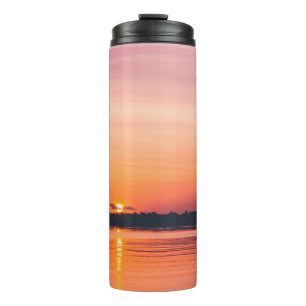 SUNSET OVER HORIZON THERMAL TUMBLER