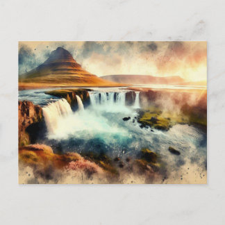 Sunset Over Iceland, Postcard