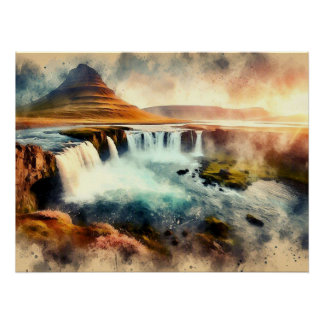 Sunset Over Iceland, Poster