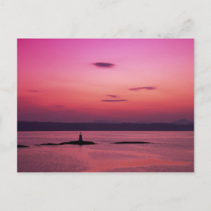 Sunset over Isle of Skye, from Mallaig, Postcard