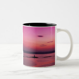 Sunset over Isle of Skye, from Mallaig, Two-Tone Coffee Mug