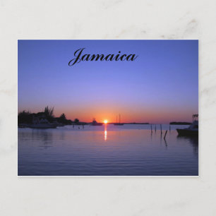 SUNSET OVER JAMAICA POSTCARD