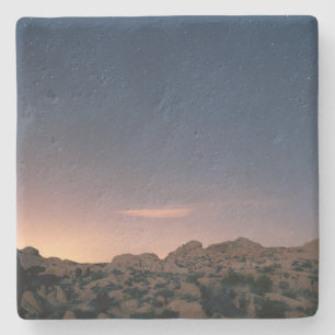 Sunset Over Joshua Tree National Park Stone Coaster