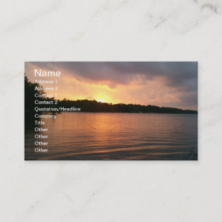 Sunset Over Lake Marion - Business Card