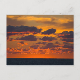 Sunset Over Lake Michigan, Ludington, Michigan Postcard