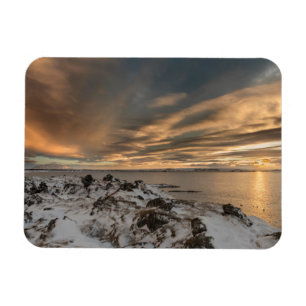 Sunset over lake Myvatn, Iceland Magnet