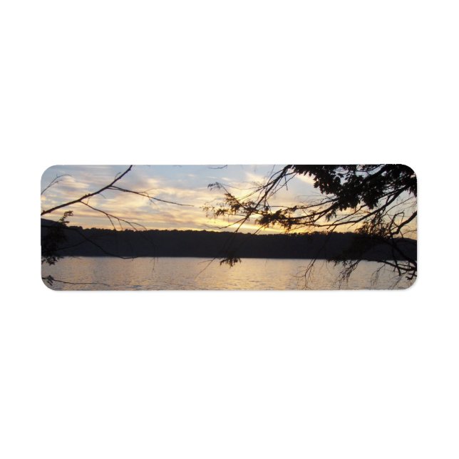 Sunset over lake return address labels (Front)