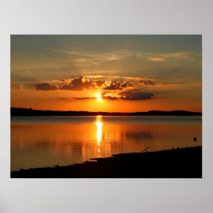 Sunset Over Lake Thurmond Poster