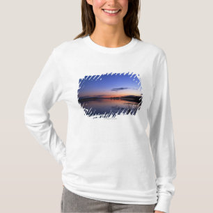 Sunset Over Lake Wabamun With Grass T-Shirt