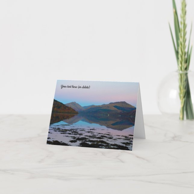 Sunset over Loch Fyne, Inveraray, Scotland Thank You Card (Front)