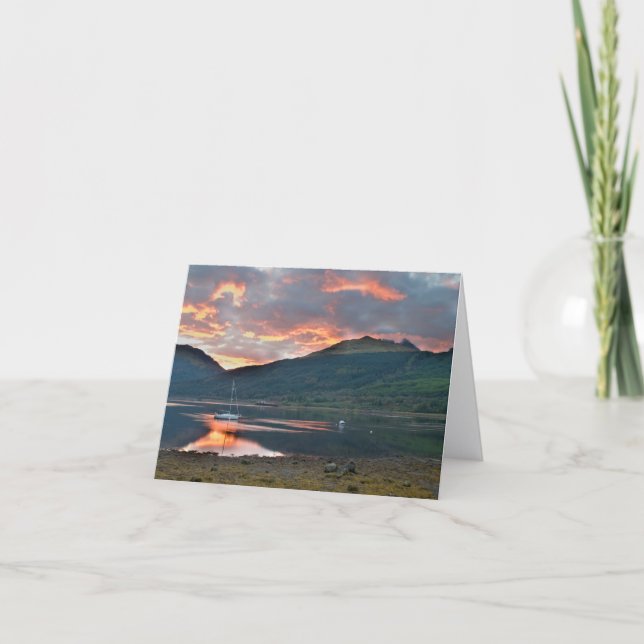 Sunset over Loch Long, Arrochar Greeting card (Front)
