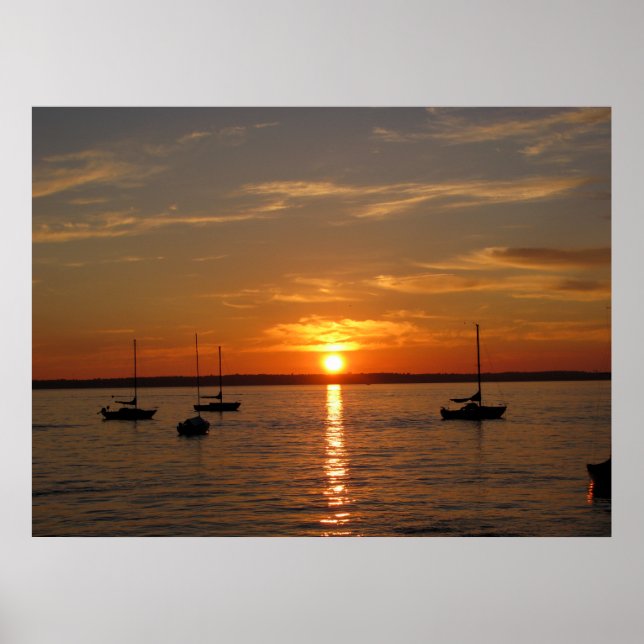 Sunset Over Lummi Island Poster (Front)