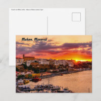 Sunset over Mahon harbour - Menorca, Spain