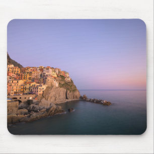 Sunset over Manarola village in Cinque Terre Mouse Mat