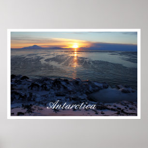 Sunset over McMurdo Sound, Antarctica Poster