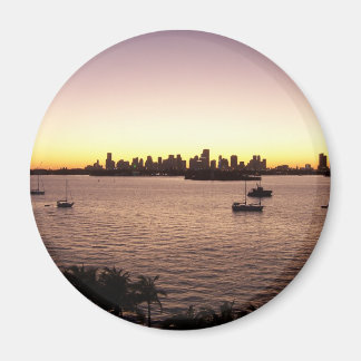Sunset Over Miami Magnet