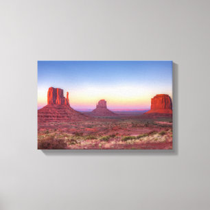 Sunset Over Monument Valley Arizona Canvas Print