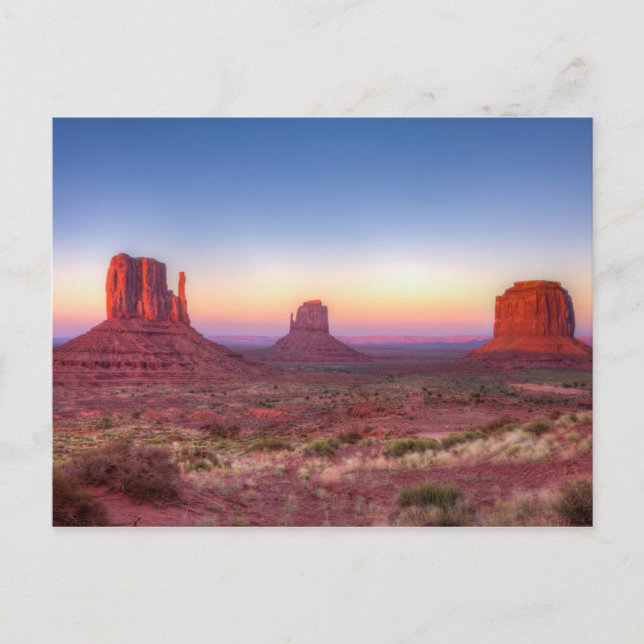 Sunset Over Monument Valley Arizona Postcard (Front)
