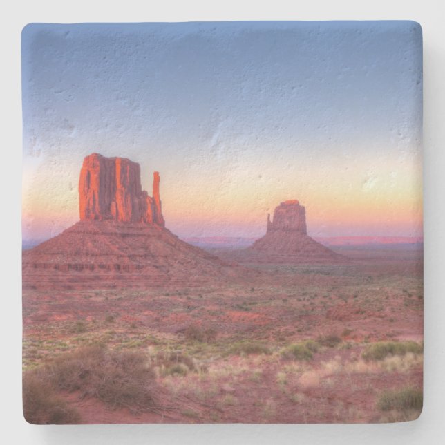 Sunset Over Monument Valley Arizona Stone Coaster (Front)