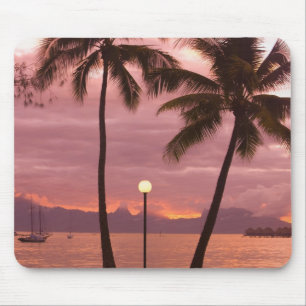 Sunset over Moorea from Sofitel Maeva Beach Mouse Mat