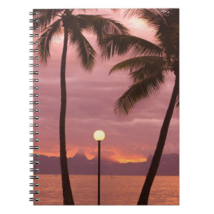 Sunset over Moorea from Sofitel Maeva Beach Notebook