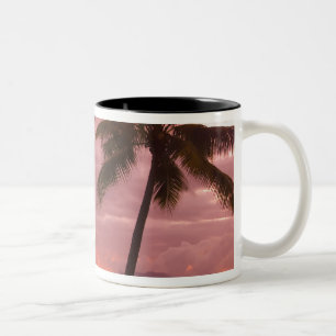 Sunset over Moorea from Sofitel Maeva Beach Two-Tone Coffee Mug