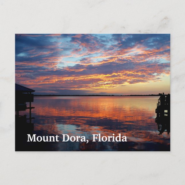 Sunset over Mount Dora Florida post card photo art (Front)