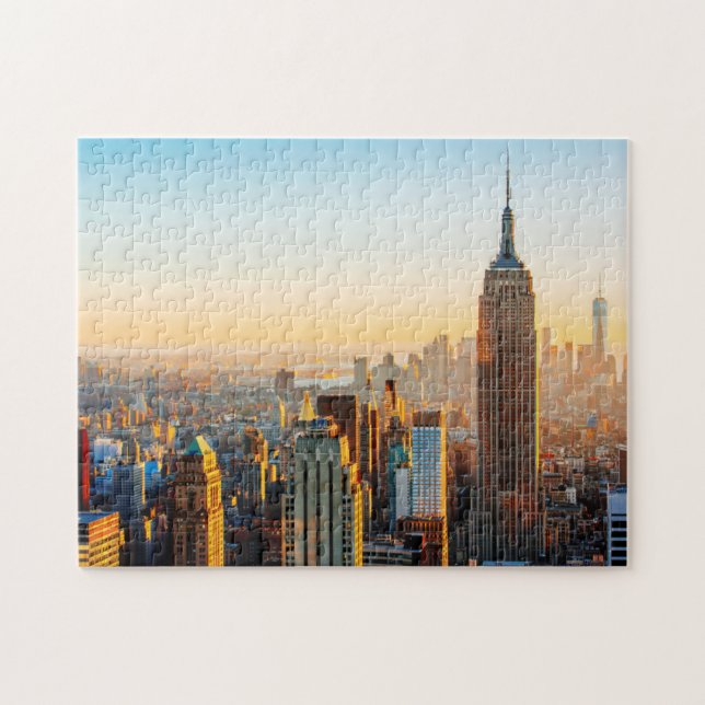 Sunset Over New York Jigsaw Puzzle (Horizontal)