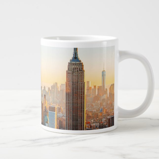 Sunset Over New York Large Coffee Mug (Right)